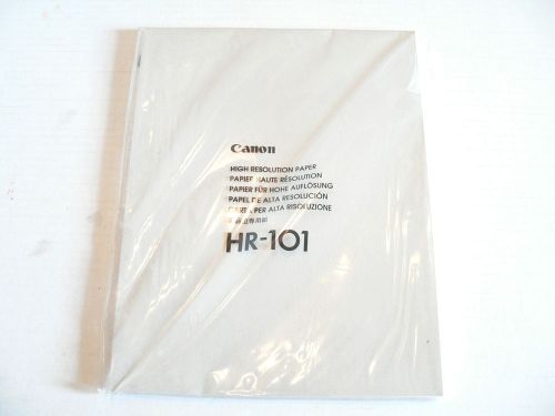 NEW IN PACK 50 SHEETS CANON HR-101 HIGH RESOLUTION PAPER SHEETS NICE CLEAN !!