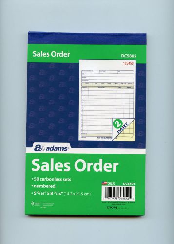 Adams DC5805 sales order book  50 carbonless sets x3 150 units