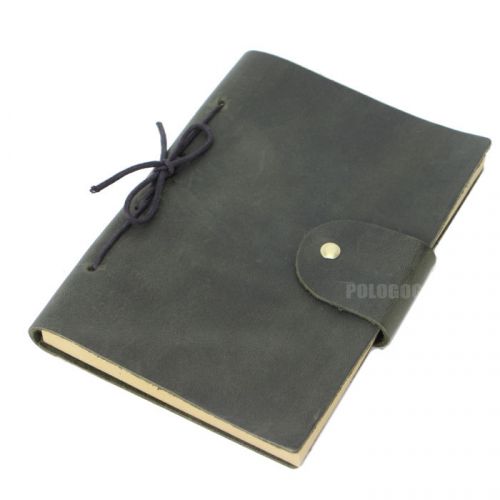 New 14.5X20cm Notepad Vintage Handmade Leather Cover Notebook Journal Diary Book