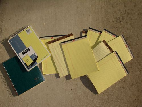 11 Yellow Legal Pad Notepad and Notebook Lot
