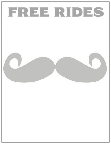 MUSTACHE NOTE PAD. FREE RIDES. MAGNETIC BACK
