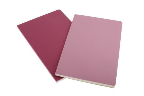 Moleskine Volant Extra Large Notebooks, SET of 2 Ruled X-Large, Pink and Magenta