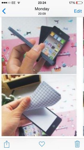 ? Novelty i Phone Mobile Phone Notebook Notepad Xmas Stocking Filler Gift Idea ?