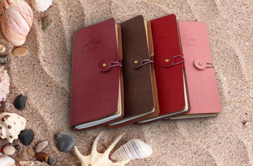 1pcs Couples  Vintage Delica Calf-Bound Gift Student Notebook