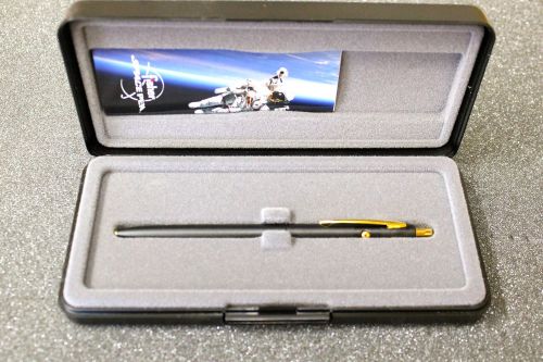 FISHER SPACE PENS #CH4B MATTE BLACK SHUTTLE SERIES SPACE PEN / NEW IN GIFT BOX