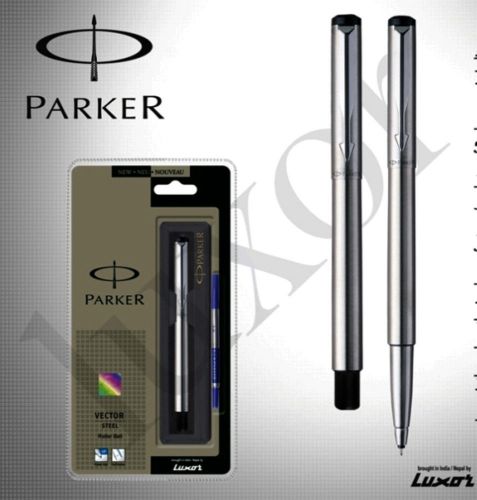 New parker vector stainless steel ct roller ball pen free shipping pack of two for sale