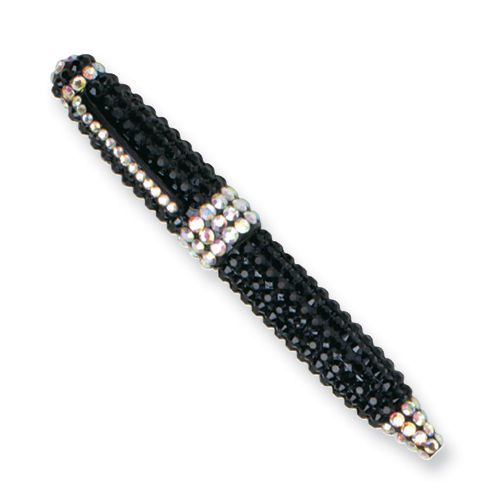 New Black Ball-point Pen Office Accessory Made with Swarovski® Crystals