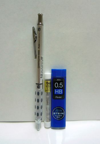 Pentel Graphgear 1000 / 0.5mm with refill lead and eraser / Mechanical pencil