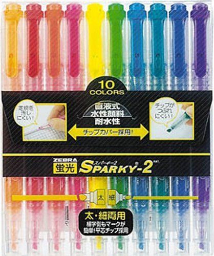 Zebra fluorescence Sparky 2 10 color set WKT3-10C (japan import)