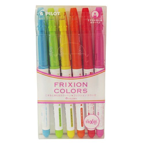 Pilot FriXion Colors Erasable Marker 6 Colors Set from Japan