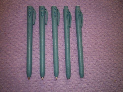 Metal detectable  retractable  ink pens  lot of 5 for sale