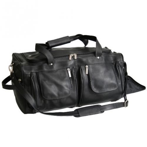 Royce Duffel Bag, Colombian Vaquetta Cowhide Leather, Black