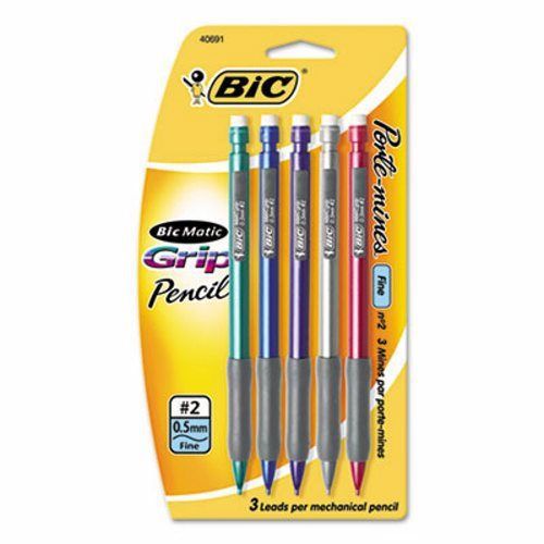 Bic Matic Grip Mechanical Pencil, 0.5 mm, Assorted Barrel (BICMPFGP61)