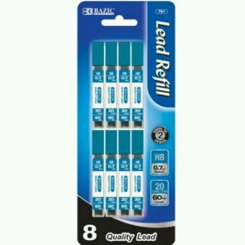 BAZIC 20 Count 0.7 Millimeters Mechanical Pencil Leads, Pack of 4