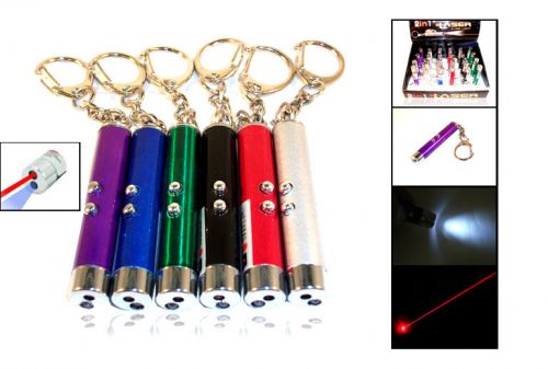 Wholesale Lot of 6 - 2in1 Mini Laser pointer with LED Torch