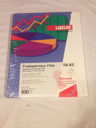 TRANSPARENCY FILM nip LABELON TR-85 BLACKLINE FILM 100 sheets NEW Thermal