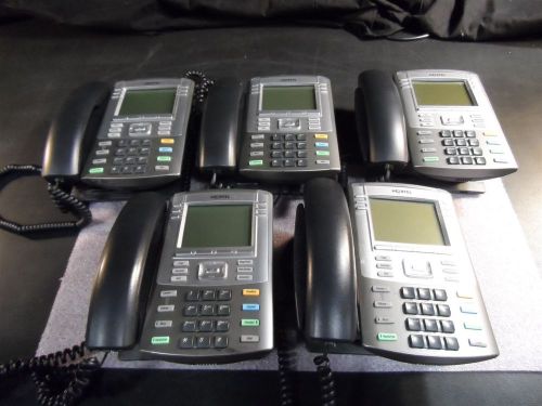 Lot of (5x) nortel 1140e ip deskphone w/ handset ntys05 usb lan pc ports for sale