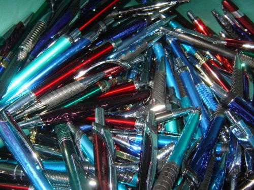 LOT OF 10 NICE METAL BALLPOINT PENS COLOR FULL SMOOTH WRITING