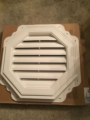 New Mid America 22&#034; Octagonal Gable Vents White in Color.
