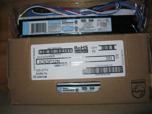 Philips advance icn3p32n 120-277v 4 lamp t8 electronic ballast for sale