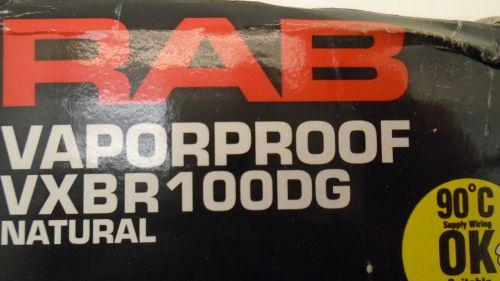 LOT OF 2 RAB Lighting VXBR100DG Vaporproof Wall Fixture VXBR Bracket &amp; Box, NIB