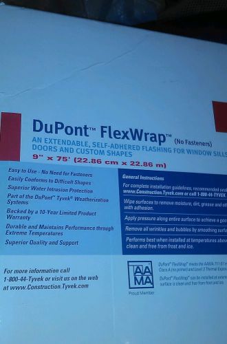 9&#034; Dupont FlexWrap NF Flexible window tape/flashing (9&#034; x 75&#039;)