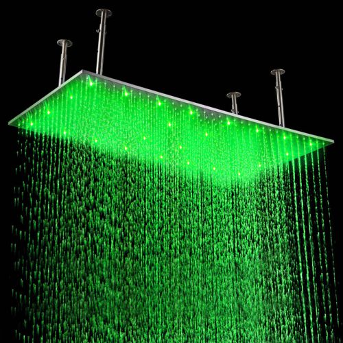 Modern 20&#034;x40&#034; led lighting stainless steel rectangle shower head free shipping for sale