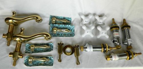 Renovator&#039;s Supply Sink Bathroom Faucets Shiny Brass Polished Lacquered Parts