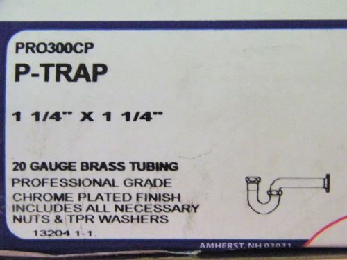 PurePro P-Trap PRO300CP, Chrome Finish, Incl. All Nuts &amp; TPR Washers