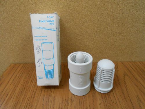 NEW ProPlumber 1-1/4&#034; PVC FOOT VALVE, Positive Sealing, Rated to 150 psi
