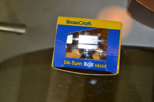 Brasscraft 1/4 turn ball valve 1/2&#034; nom sweat inlet 3/8&#034; comp outlet lot 3073 for sale