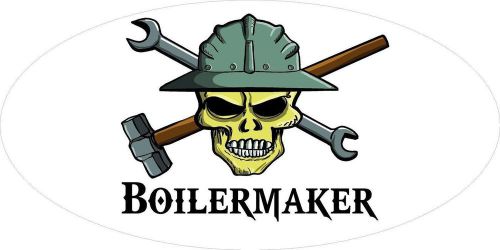 3 - Boilermaker Skull Hard Hat Helmet Sticker H299