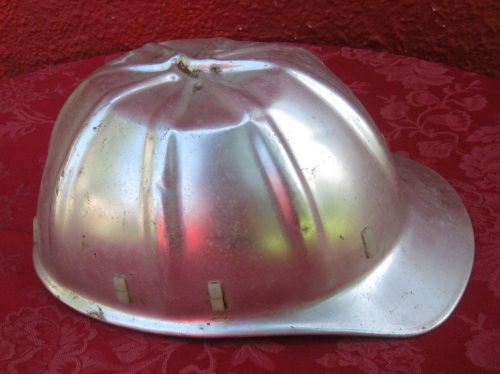 Vintage apex safety products silver metal aluminum front brim hard hat liner ? for sale