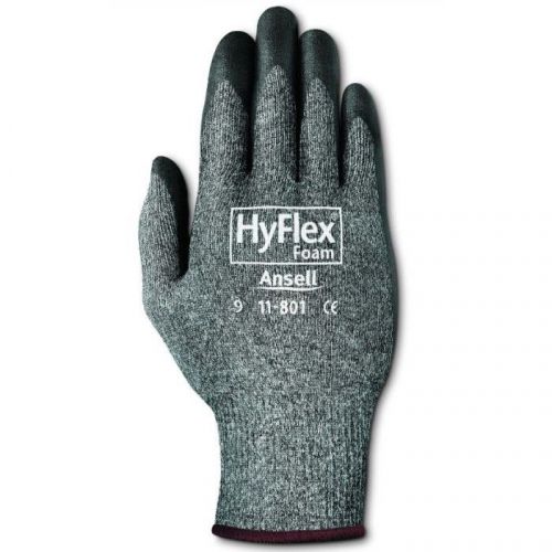 Hyflex 11-801 black foam nitrile palm coated,gray nylon liner sizes 8,9 &amp;10-pair for sale