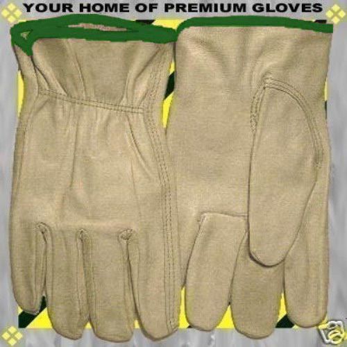 Premium driver leather work chore glove cowhide 1 pair m nice winter for sale