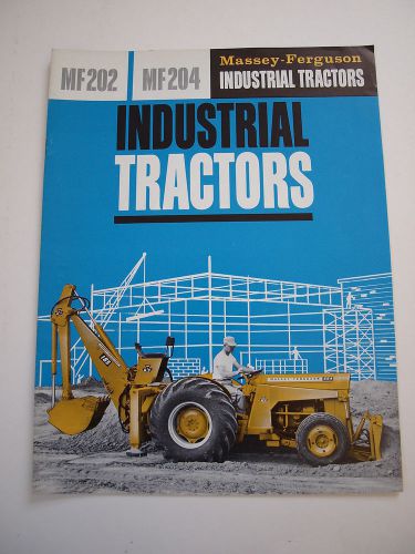 Massey-Ferguson MF 202 204 Tractor Loader Backhoe Brochure 10 pg. Orig. MINT &#039;63