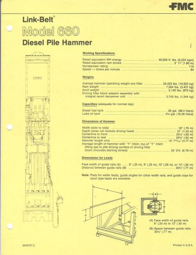 Equipment Brochure - Link-Belt - FMC - 660 - Diesel Pile Hammer (E1715)