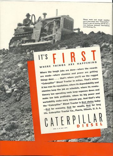 Nov.1936 Caterpillar Tractor Co. Peoria,Ill.Diesel Crawler Tractor ad