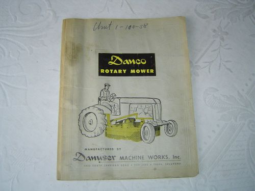 Danco HR-420 rotary mower operator&#039;s and service manual for John Deere tractor