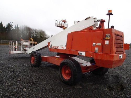 1990 snorkel 60 ft manlift tb60 aerial lift (stock #1663) for sale