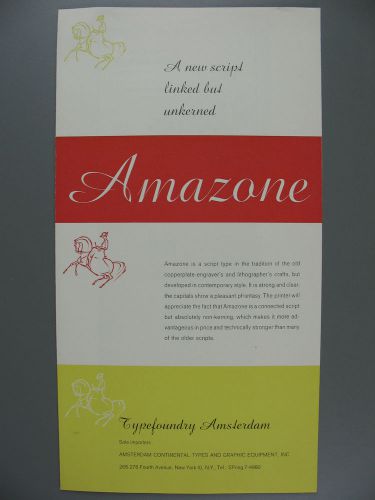 Type Specimen of Amazone, Typefoundry Amsterdam