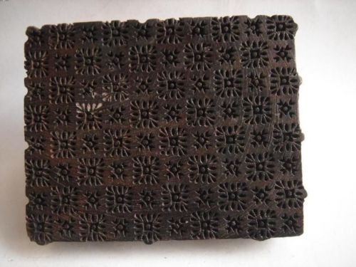 India Old Handcarved FABRIC PRINTING WOODEN BLOCK 33409