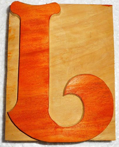 Letterpress Letter &#034;J&#034; Wood Type Printers Block Typography Collection.B966