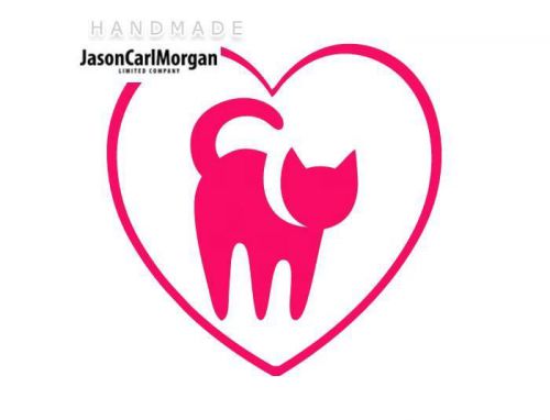 JCM® Iron On Applique Decal, I Love My Cat Neon Pink