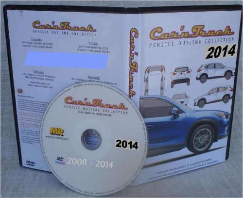 2014 Car&#039;n Truck Vehicle Outlines DVD 1yr  Online update sign design MR Clipart