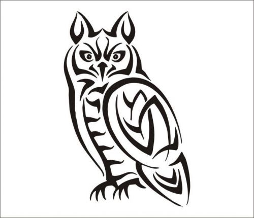 2X Fancy Owl Funny Car Vinyl Sticker Decal Truck Bumper Fine Art Cafe - 1189