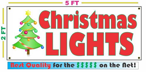 Full Color CHRISTMAS LIGHTS Banner Sign NEW Larger Size Best Quality for the $