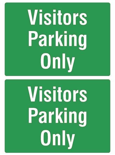 Visitors Parking Only Lot Business Green Signs Pack Of Two New Sign School s162