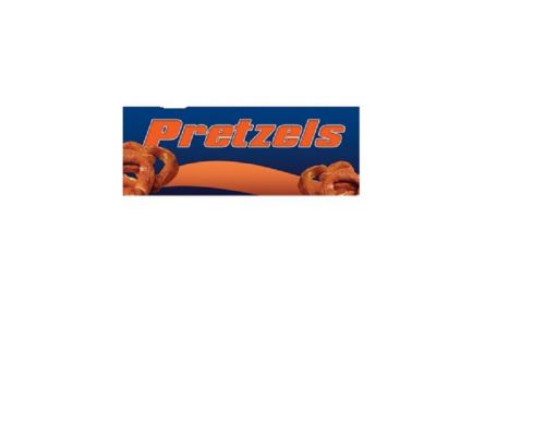 Pretzels advertising horizontal vinyl banner w/grommets 2&#039; x 6&#039; made usa nv6 for sale
