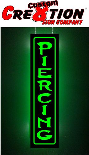 Light up LED Light Box Sign - PIERCING - Neon/banner alternative, Tattoo shop